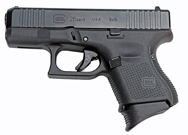Grip extension example for Glock 26 magazine baseplate